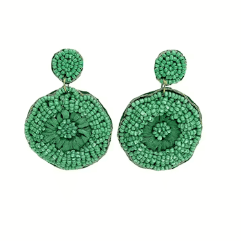Earring, Pequina, Green - Pipol