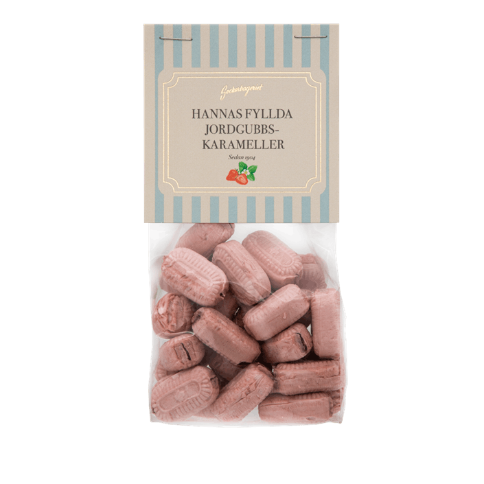 Hannas fyllda jordgubbskarameller - Sockerbageriet