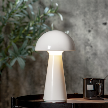Mushroom table lamp, white - Star trading