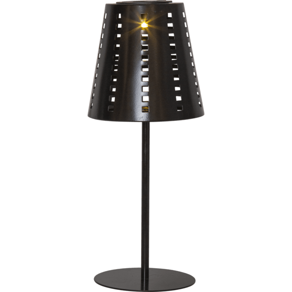 Bordlampe solcelle Sola, sort - Stjernehandel