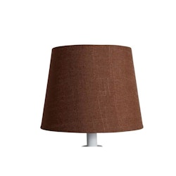Lampeskjerm, Rustbrun grov lin 18cm - Stjernsund