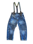 Jeans med hängslen, HM, stl 80