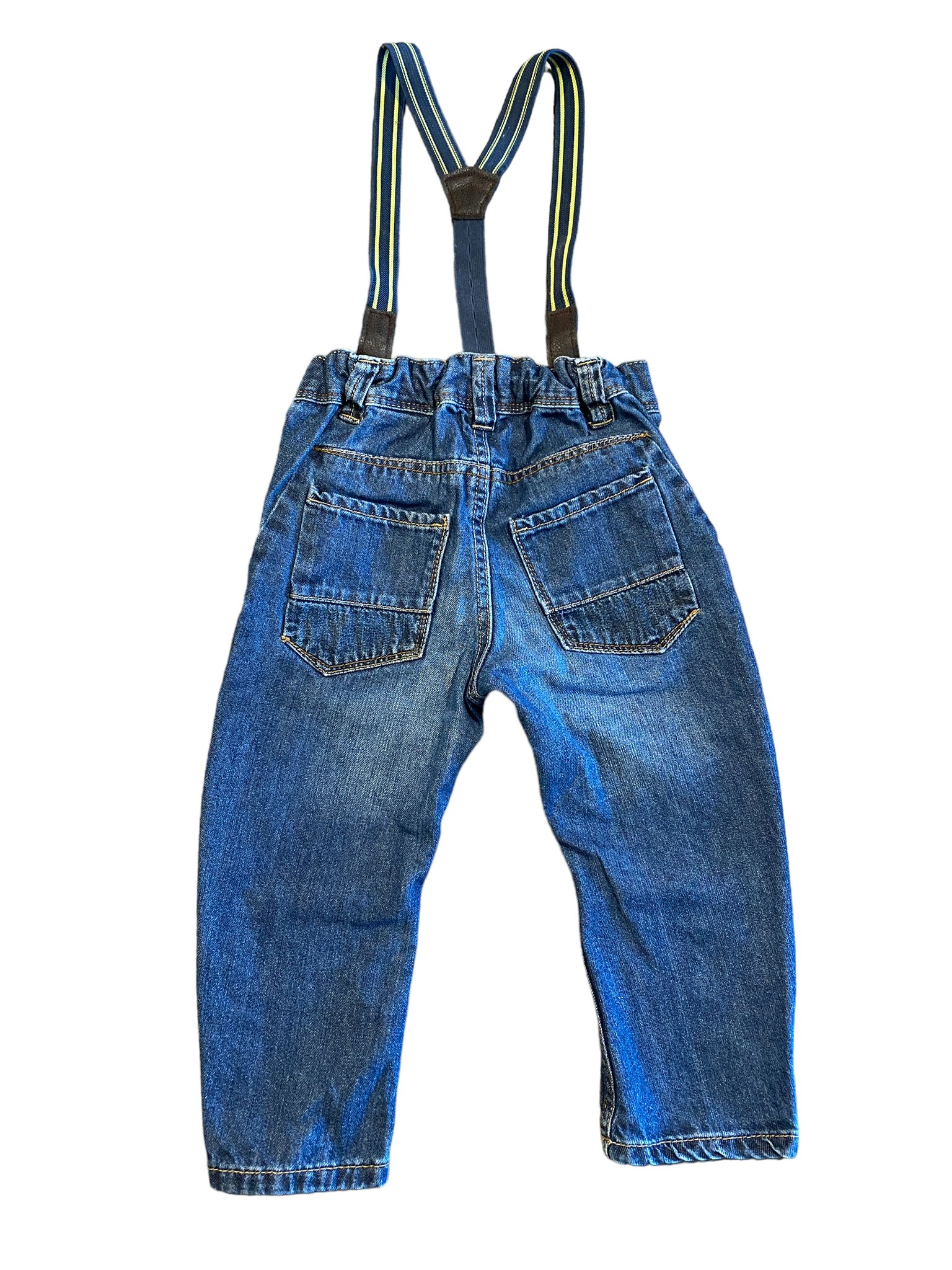 Jeans med hängslen, HM, stl 80 - Kids Recycle