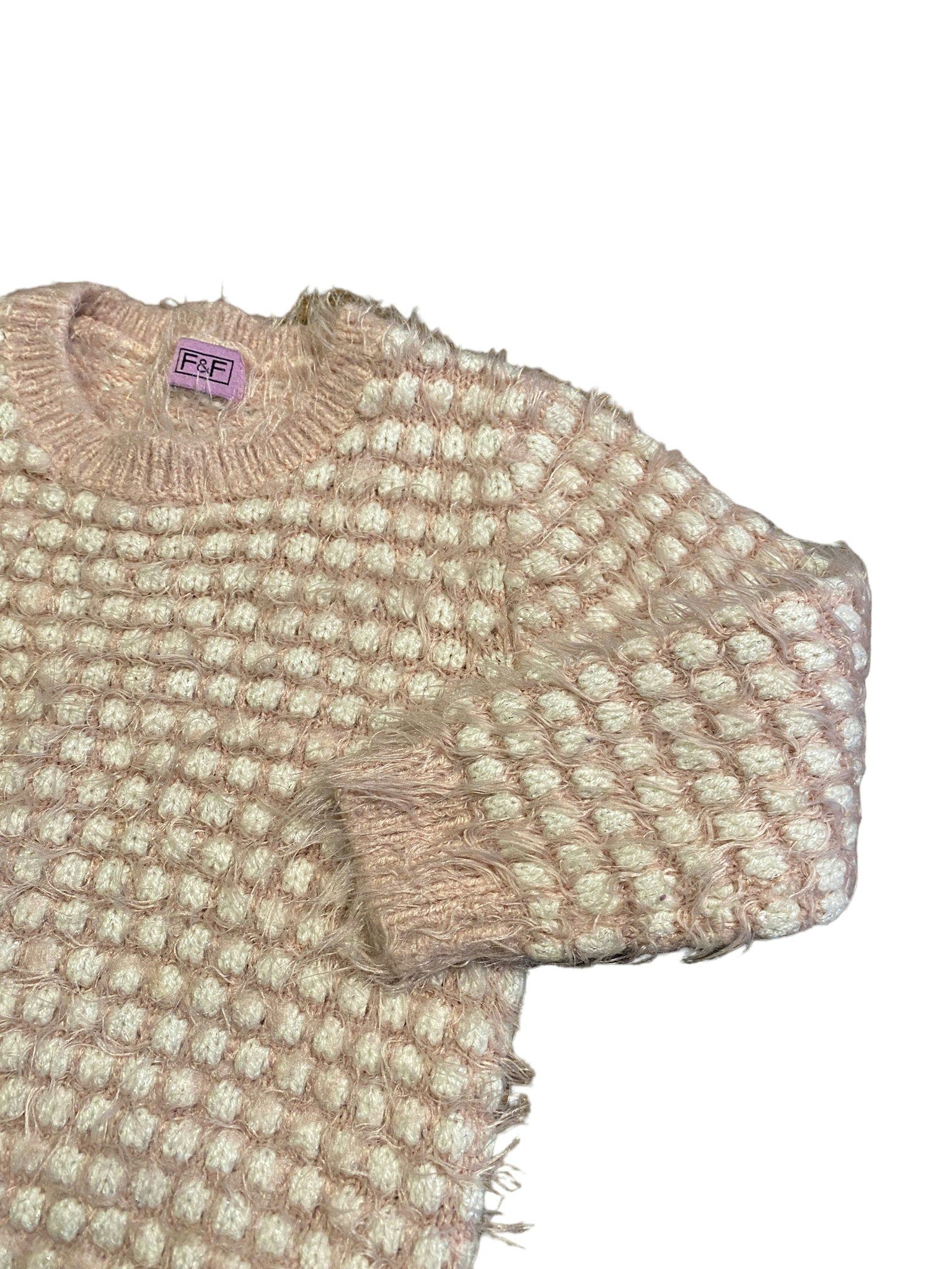 Lurvig tröja med inslag av glitter, F&F, stl 3-4 år (stl 86)