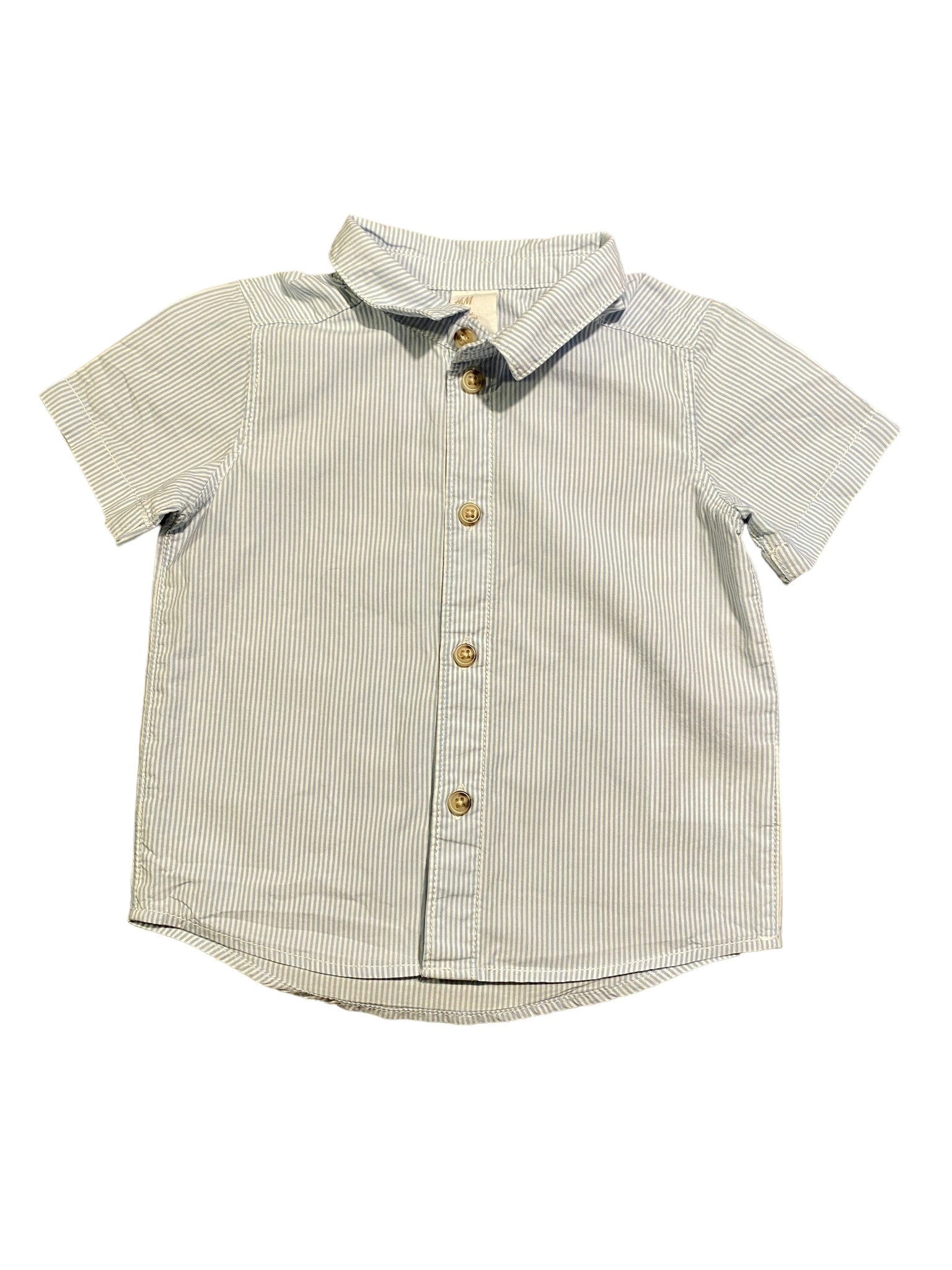 Randig kortärmad skjorta, HM, stl 74