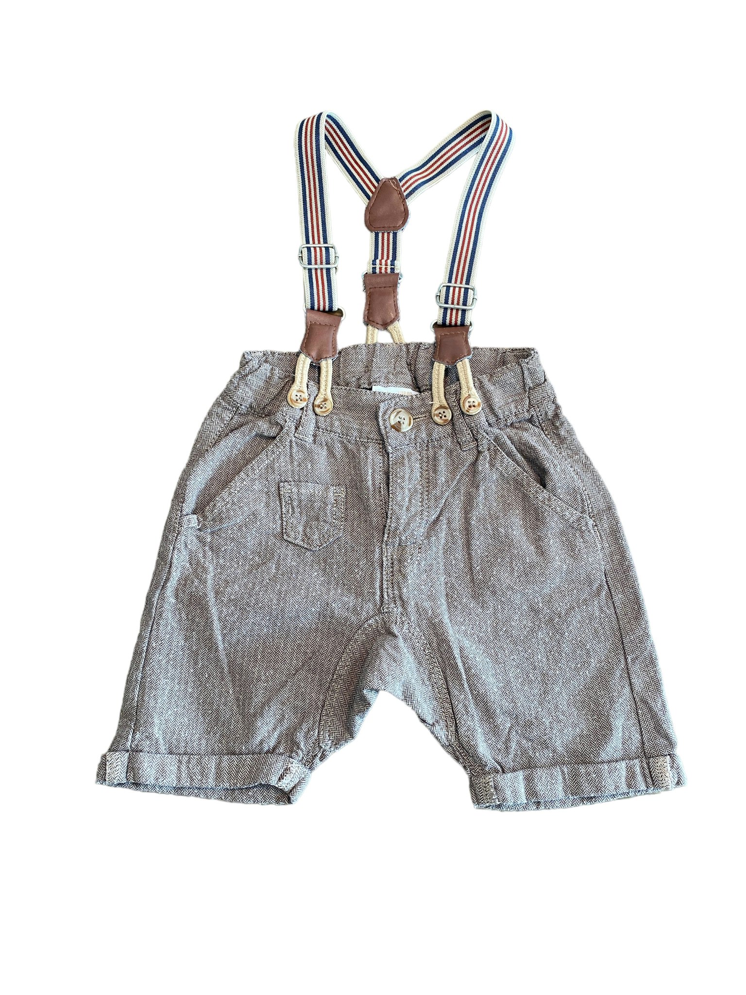 Shorts med hängslen, Lindex, stl 80