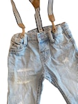 Jeans med hängslen, HM, stl 68