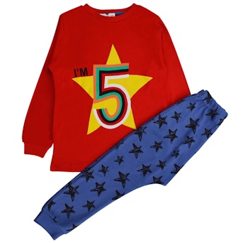 I'm five Red Stars Pyjamas