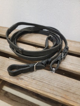 Vävribbstyglar i svart stl cob