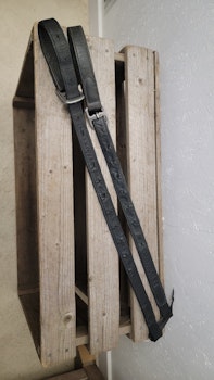 Stigläder svarta med nylonkärna 80 cm