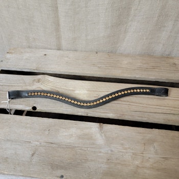 Pannband svart med aprikosfärgade stenar stl full från Otto Schumacher