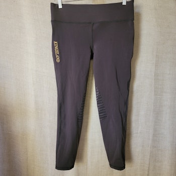 Ridtights mörkbruna med silikonskodda knän stl XL från Kingsland