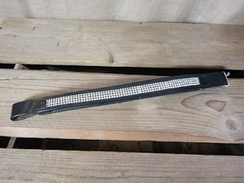 Pannband svart med klara stenar stl ponny