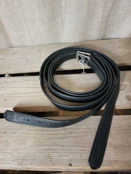Stigläder svarta 150 cm med nylonkärna