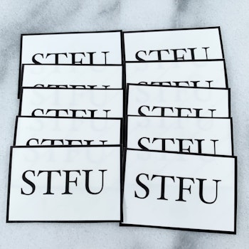 STFU klistermärken 10-pack