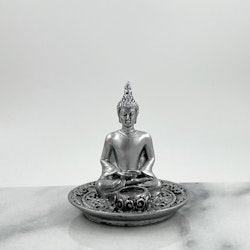 Rökelsehållare Buddha Silver