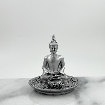 Rökelsehållare Buddha Silver