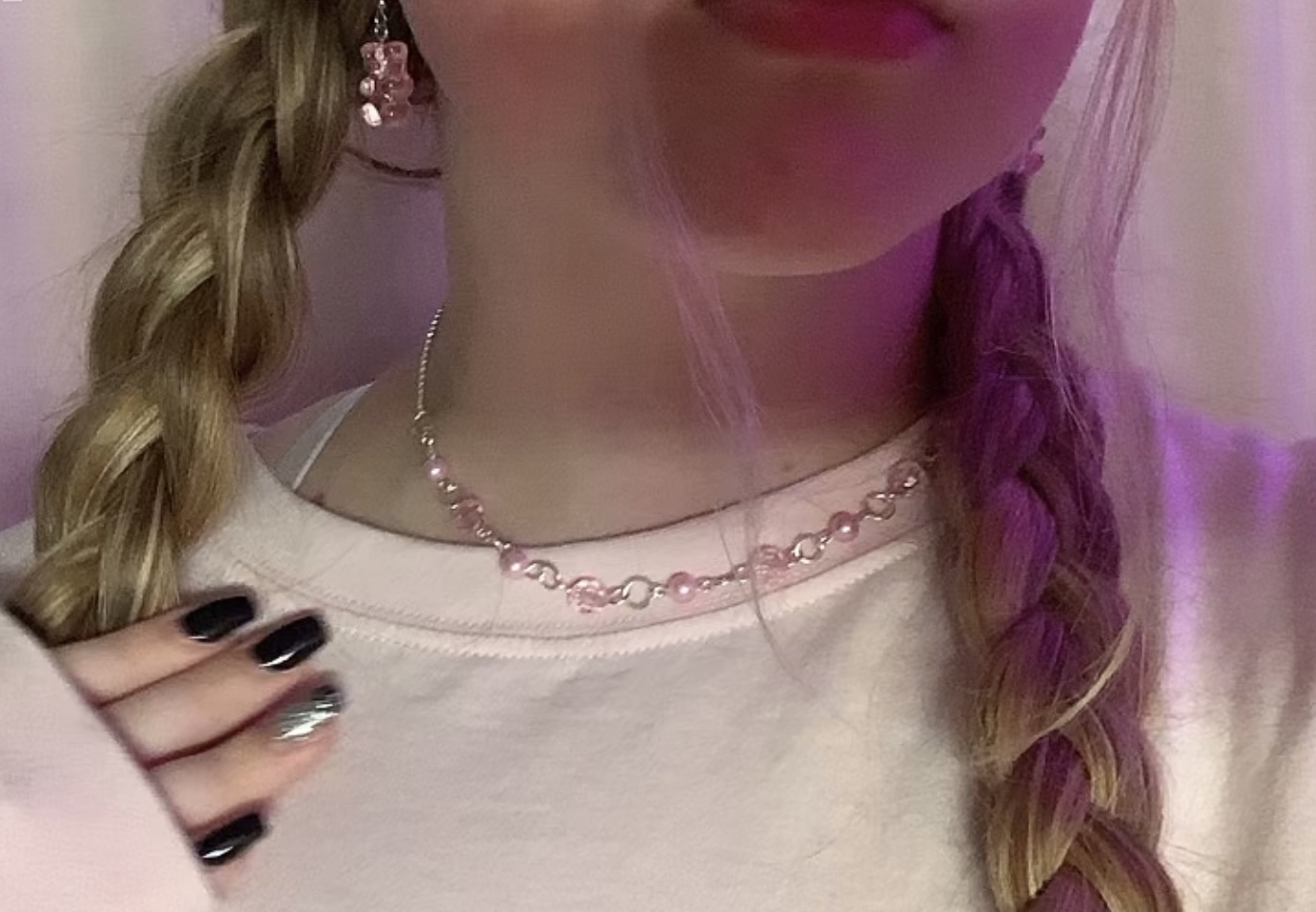 Handgjort Halsband Rosa