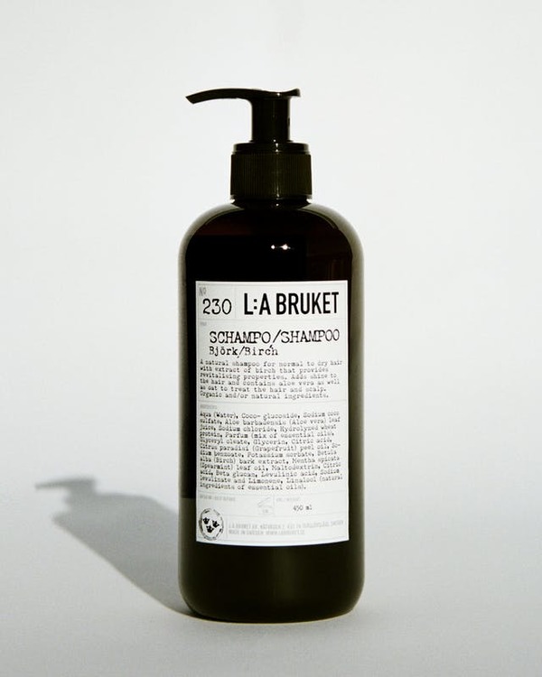 L:A Bruket Shampoo, citrongräs och björk,  återupplivande schampo
