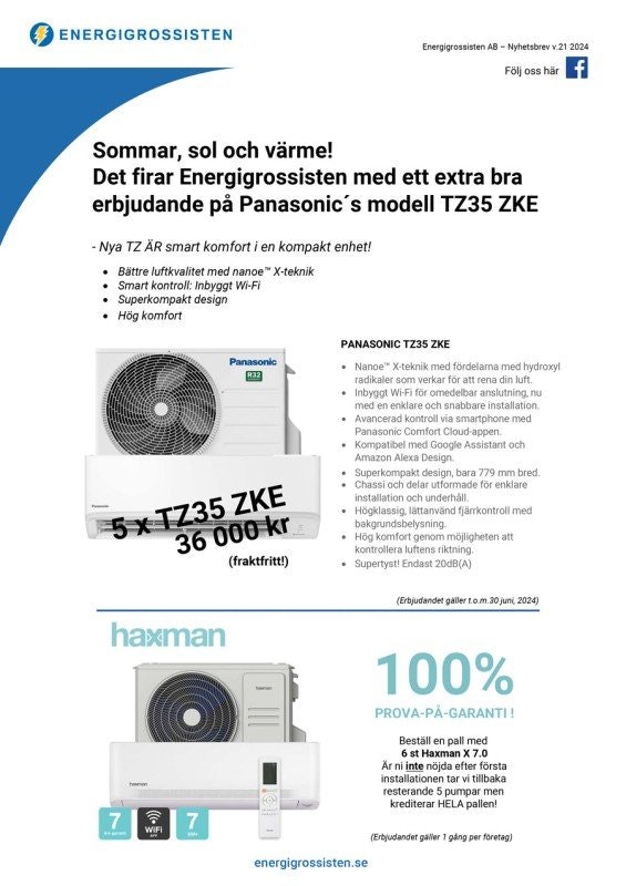 Sommar, sol och värme...TZ35 erbjudande!