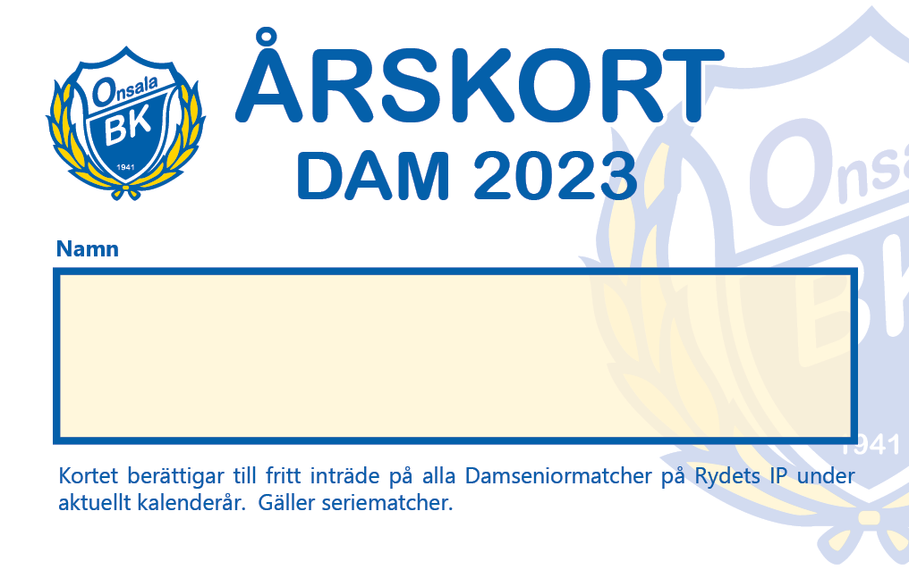 Årskort Dam 2023