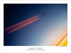 SAAB 37 VIGGEN Solnedgång på 10 000 m höjd