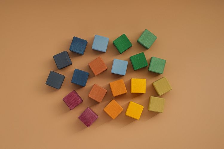 Raduga Grez Träklossar - Earth Cubes set