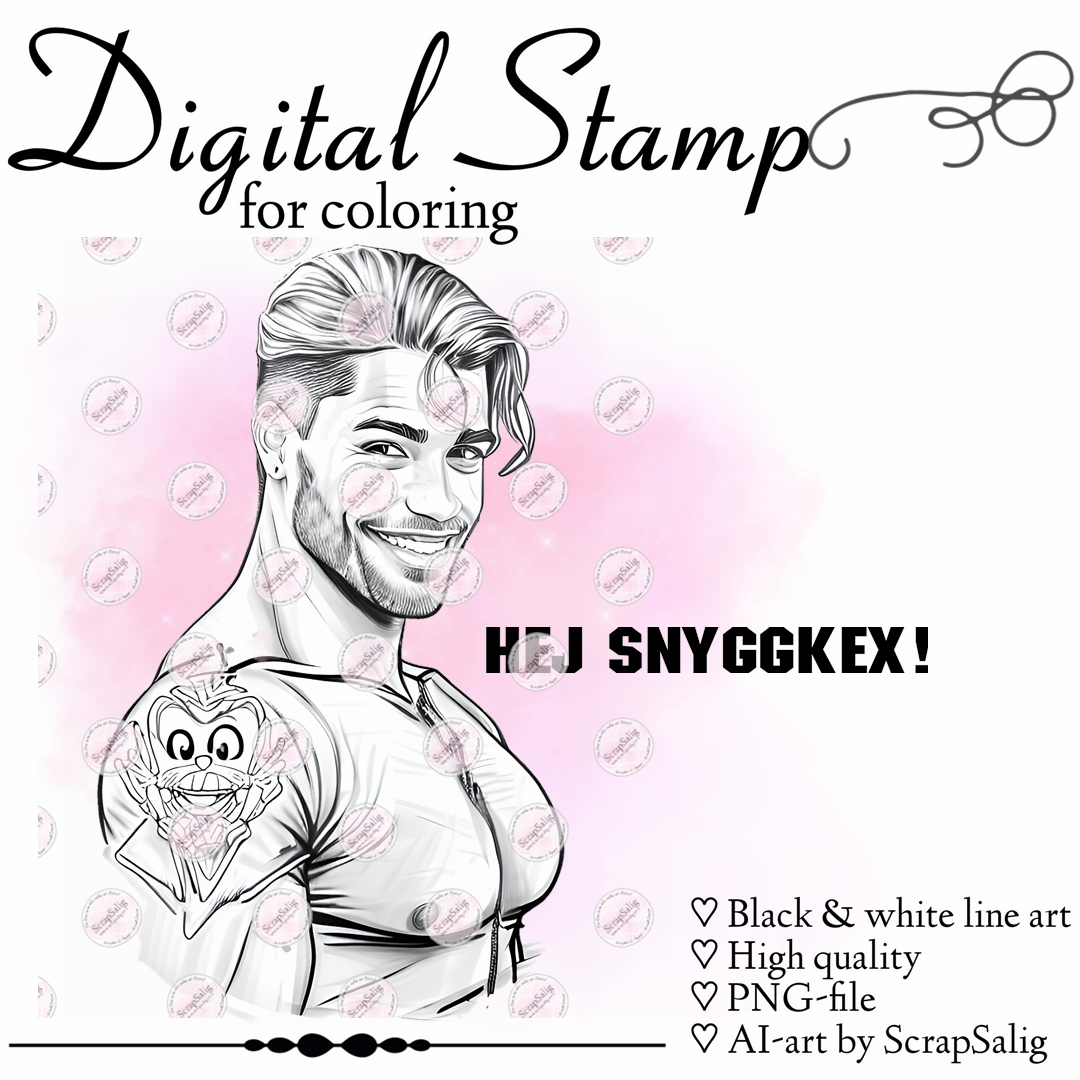 Digital Stämpel - Flirty Fred