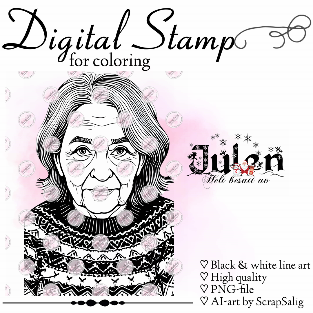 Digital Stämpel - Grandma Style
