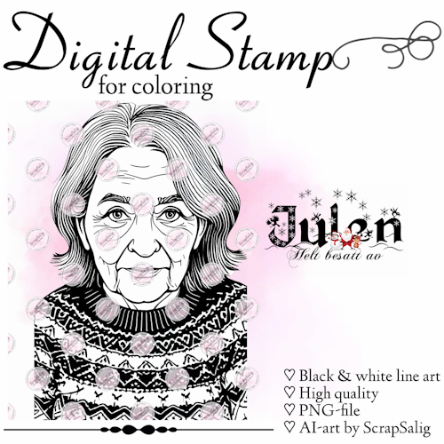 Digital Stämpel - Grandma Style