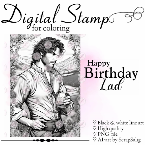 Digital stämpel - Birthday Lad
