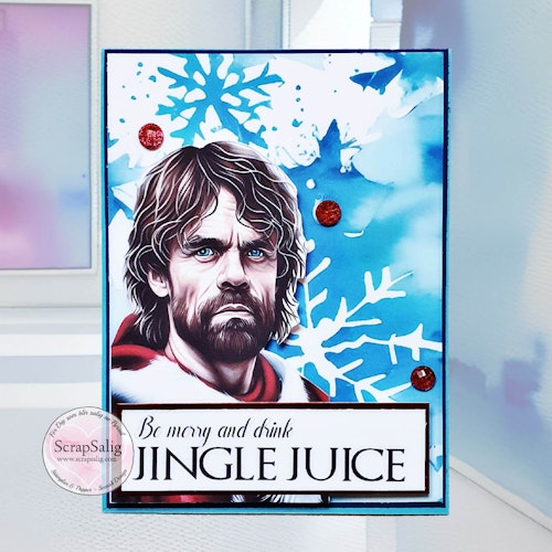 Handgjort Kort - Be merry and drink jingle juice