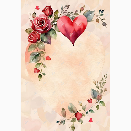 Designark - HEARTILY WORLD, Hearts and roses