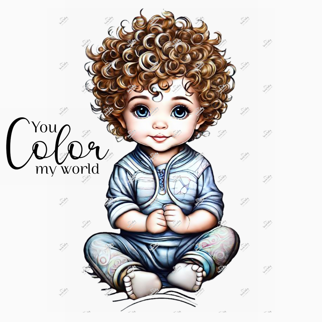 Digital stämpel - Curly Carl