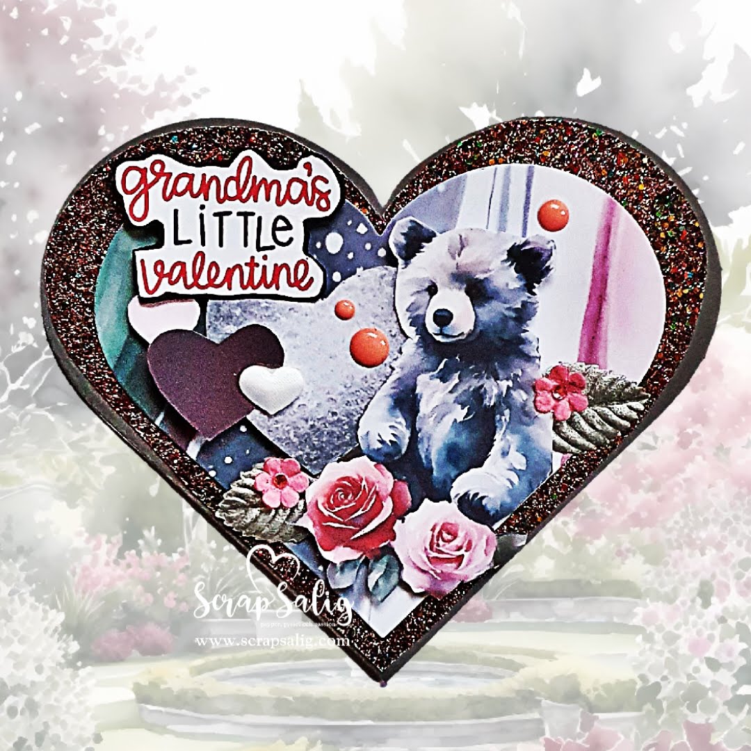 Handgjort kort - Grandma's little valentine