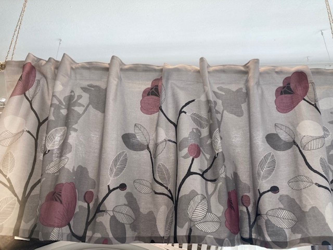 Gardinkappa - metervara - Rosa blommor - Tygmans textil och inredning i  Nynäshamn
