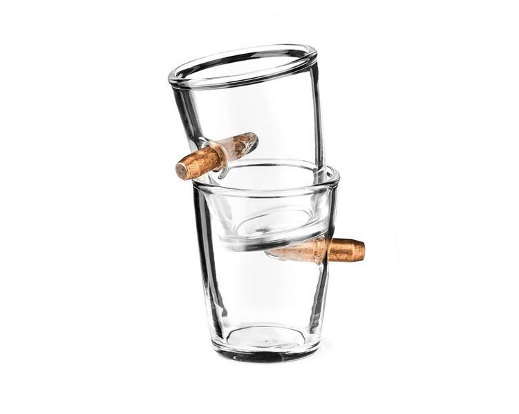 Snappsglas Bullet shot whisky drink glas- 2st.