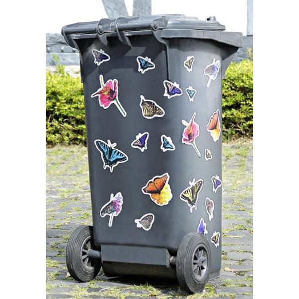 Dekorera din soptunna! Stickers 22 st. Vackra Fjärilar