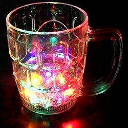 Blinkande Ölglas LED Ölsejdel 40 cl