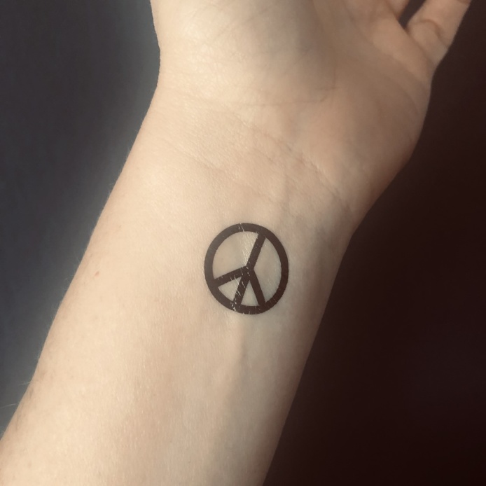 Peace tatuering 6 st