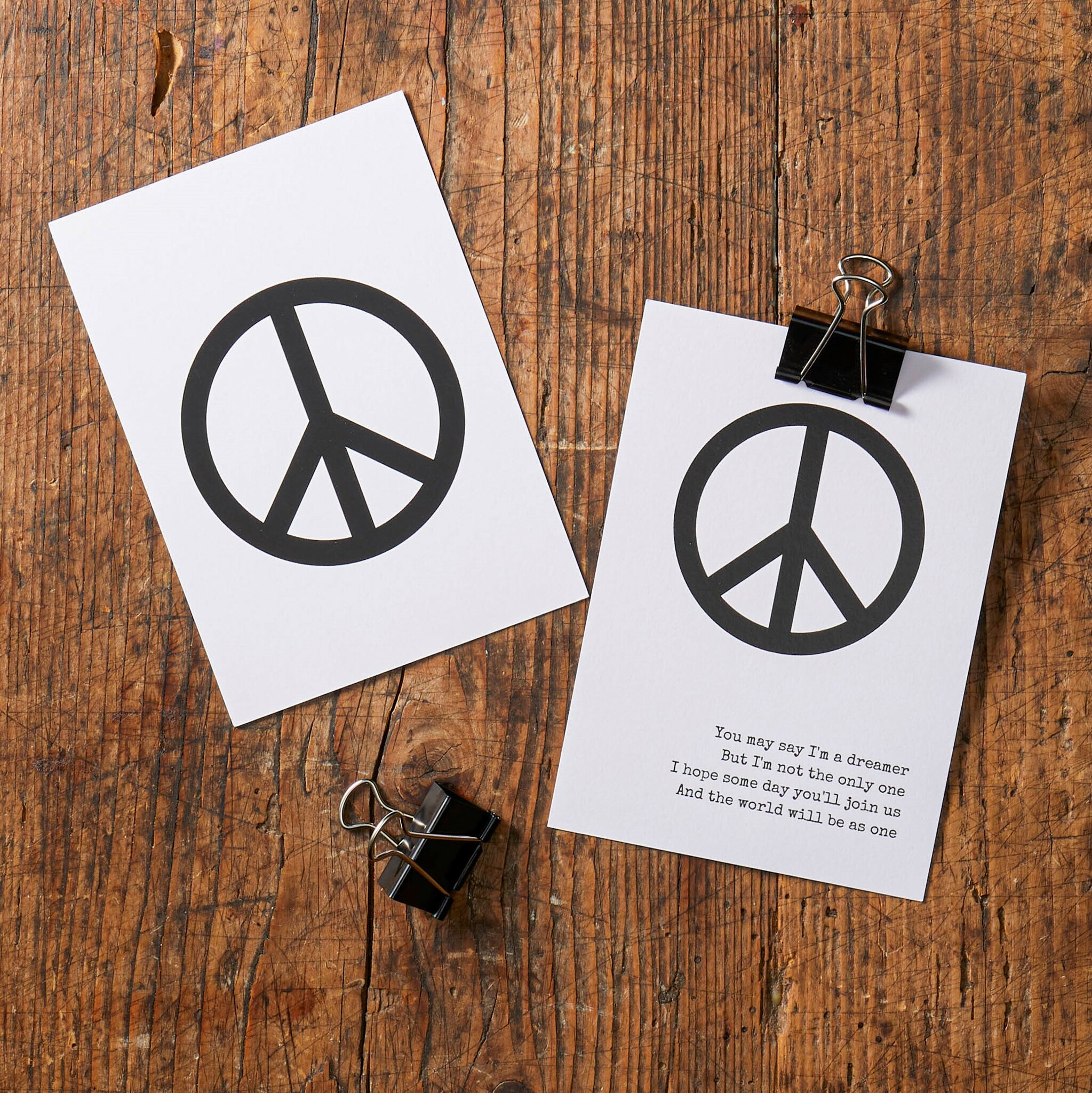 Peace print metallklämma