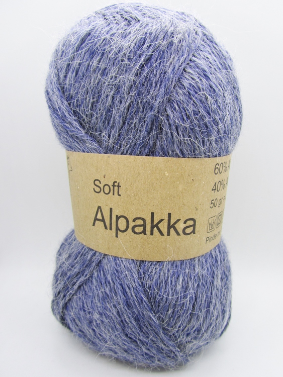 Soft Alpakka från Cewec, 60% Alpacka & 40% Akryl, Blå nystan fg 14.