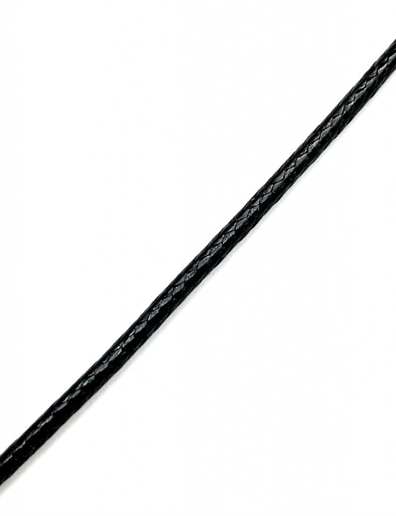 Halsband, Svart snöre ca 45,8 cm 2mm, 1 styck