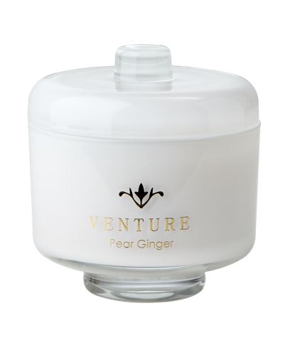 VENTURE Doftljus Pear & ginger, Vit Ø10xH11 cm ~24 h