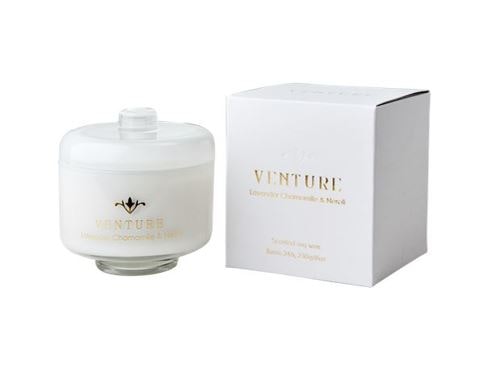 VENTURE Doftljus Lavender, chamomile & neroli, Vit Ø10xH11 cm ~24 h