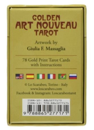 Golden Art Nouveau Tarot Mini (new edition - gold printing ink) (Engelsk)