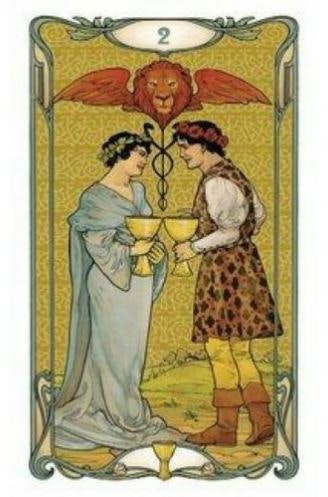 Golden Art Nouveau Tarot Mini (new edition - gold printing ink) (Engelsk)