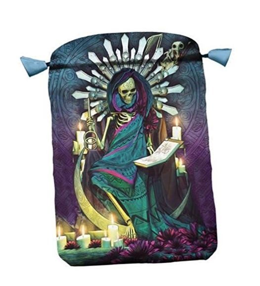 Tarotpåse Printed satin "Santa Muerte"