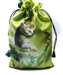 Tarotpåse Fantasy Cat Bag (satäng)
