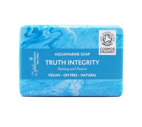 Zaphorium Organic Aromatherapy Vegan Soap 90g  - True Integrity (Aquamarin)